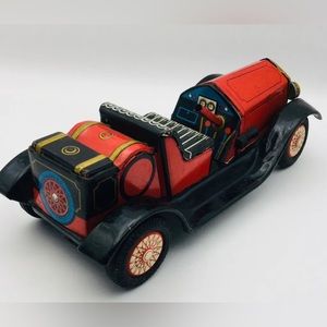 Cragstan Tin Litho 1914 Stutz Bearcat Friction Car Toy Does Not Work